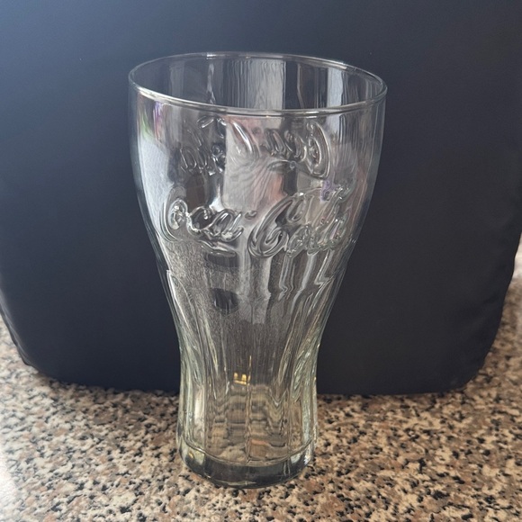 Coca-Cola 6” Embossed Clear Glass - Picture 2 of 4